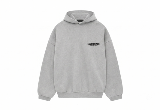 Fear of God Essentials Fleece Hoodie (FW24) Light Heather Gray