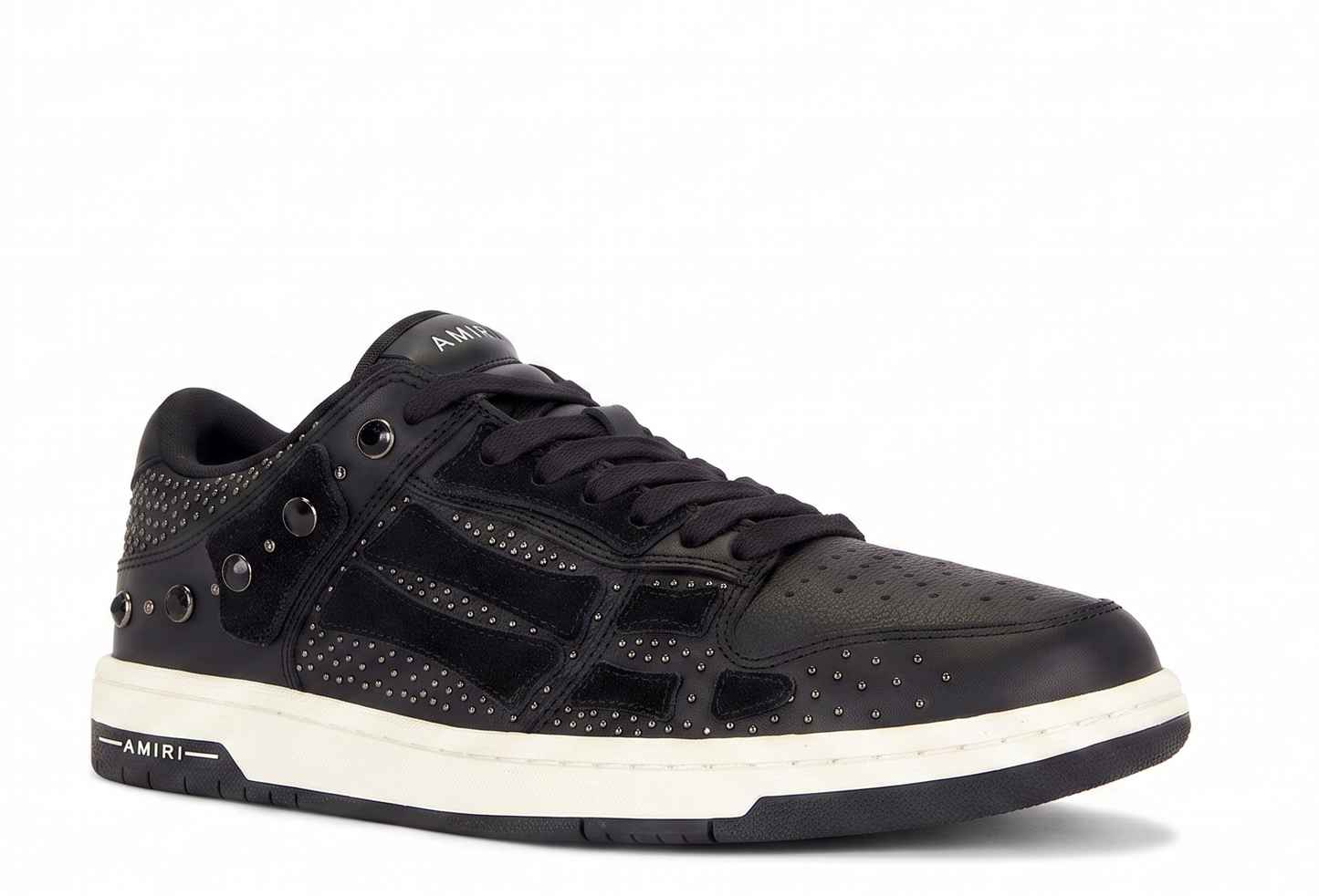 AMIRI Crystal Studded Skel Black
