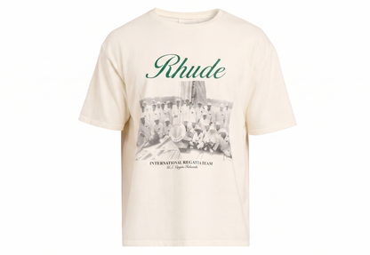 Rhude White Virgin Islands Script Cotton T-Shirt