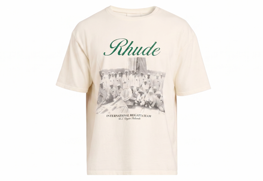 Rhude White Virgin Islands Script Cotton T-Shirt