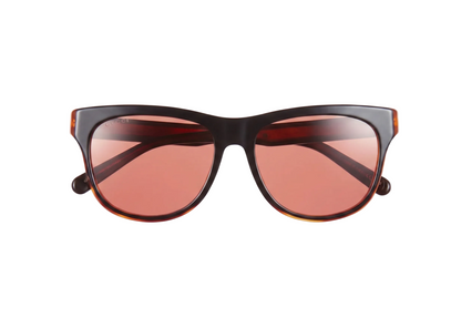 Gucci 55mm Rectangular Sunglasses BLACK ORANGE