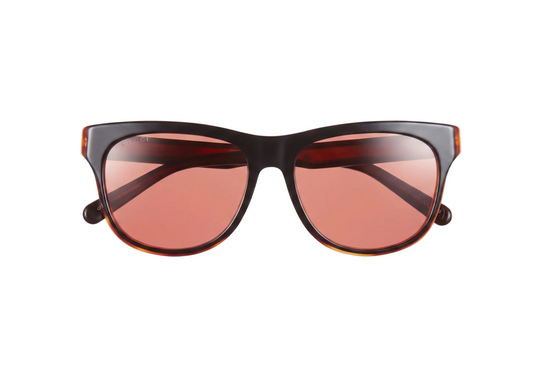 Gucci 55mm Rectangular Sunglasses BLACK ORANGE