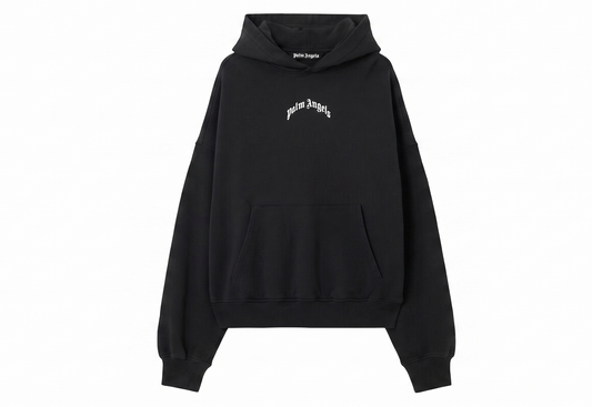 Palm Angels Back Curved Logo Loose Sweatshirt