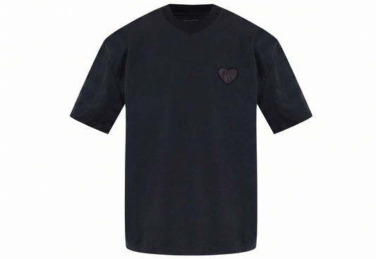 Allsaints Black Lover Heart Patch T-Shirt