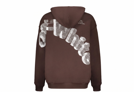 Off-White Hoodie Brown/White