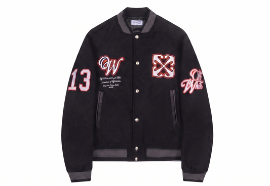 OFF WHITE Black/Red Golf Varsity Jacket