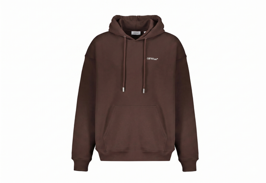 Off-White Hoodie Brown/White