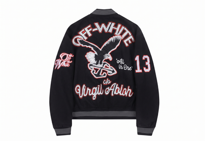 OFF WHITE Black/Red Golf Varsity Jacket