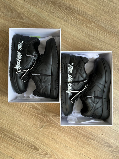OFF-WHITE Out Of Office OOO Low Tops - For Walking Black White