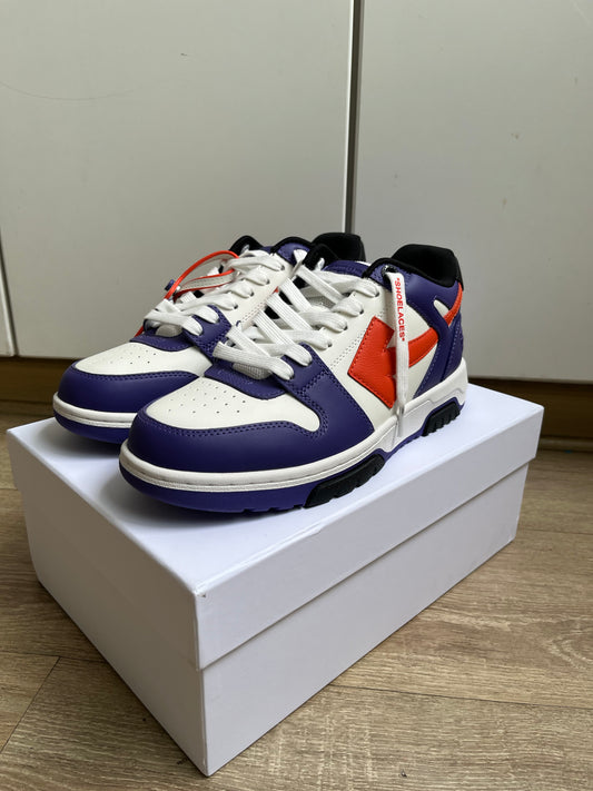 OFF-WHITE Out Of Office OOO Low Tops - White Purple Orange