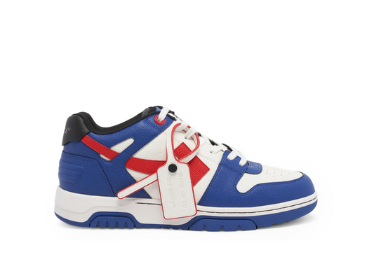 Off-White  out of office leather sneakers blue & orange
