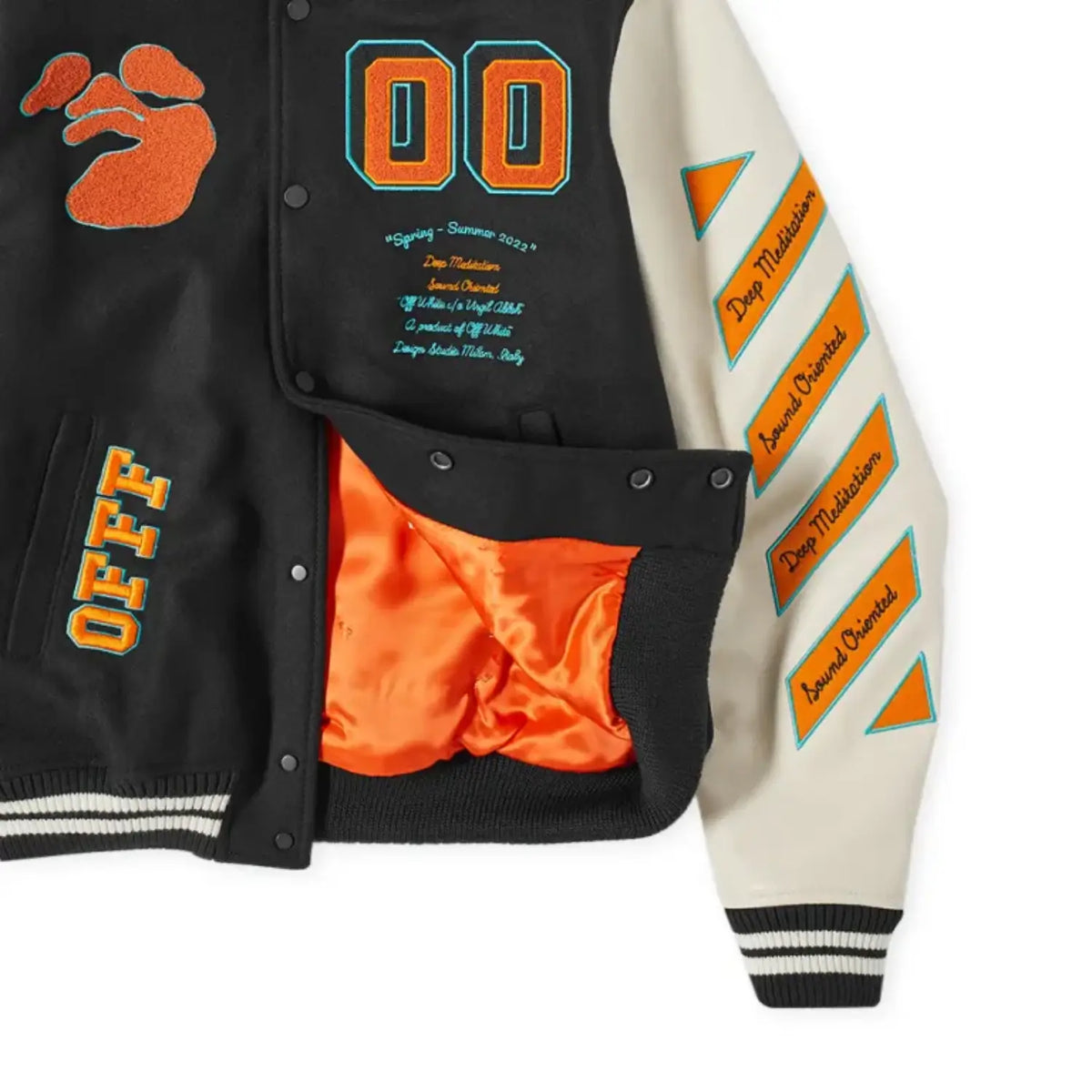 OFF WHITE Jacket University Graphics White/Black