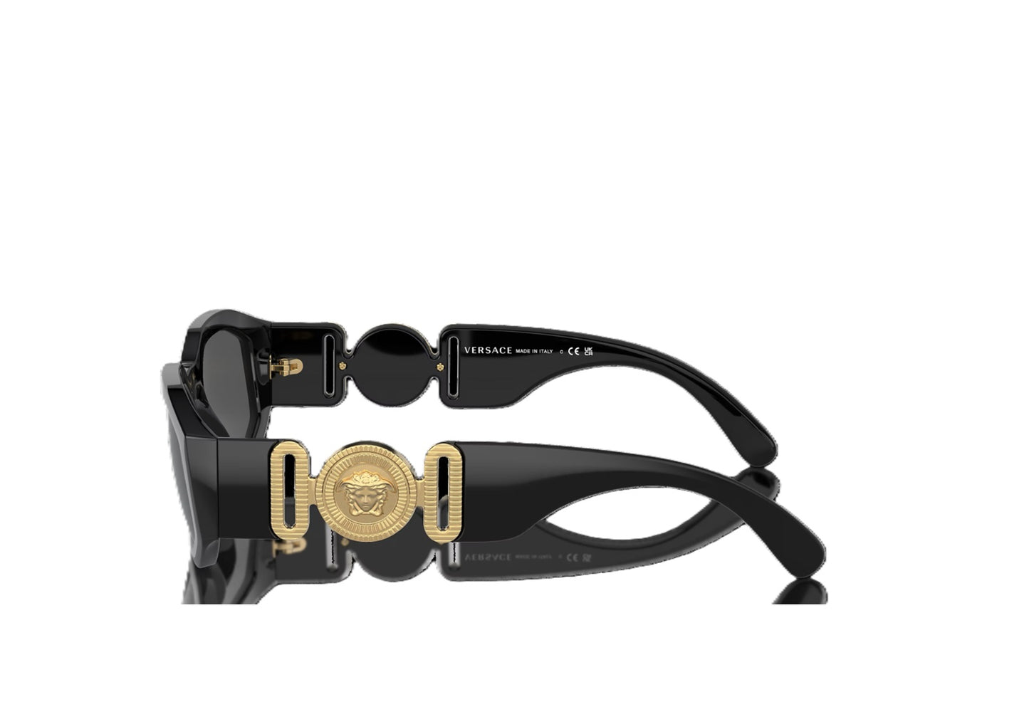 Versace Irregular Biggie Sunglasses Black/Gold