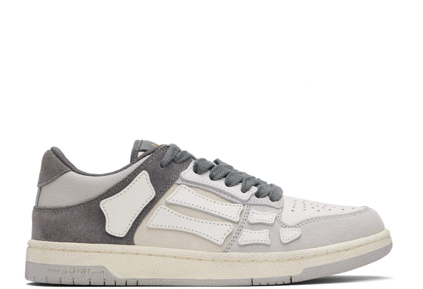 Amiri Gray Distressed Skel Top Low