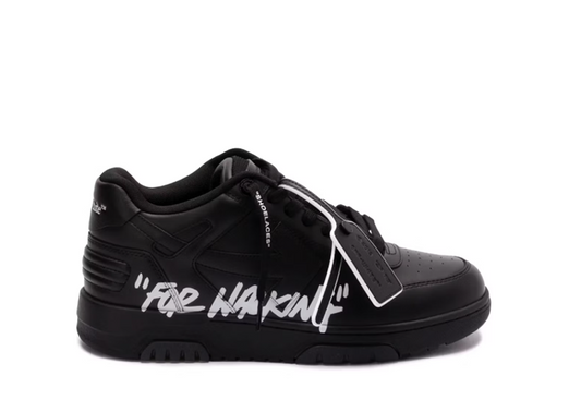 OFF-WHITE Out Of Office OOO Low Tops - For Walking Black White