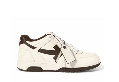 OFF-WHITE Out Of Office OOO Low Tops - White Brown