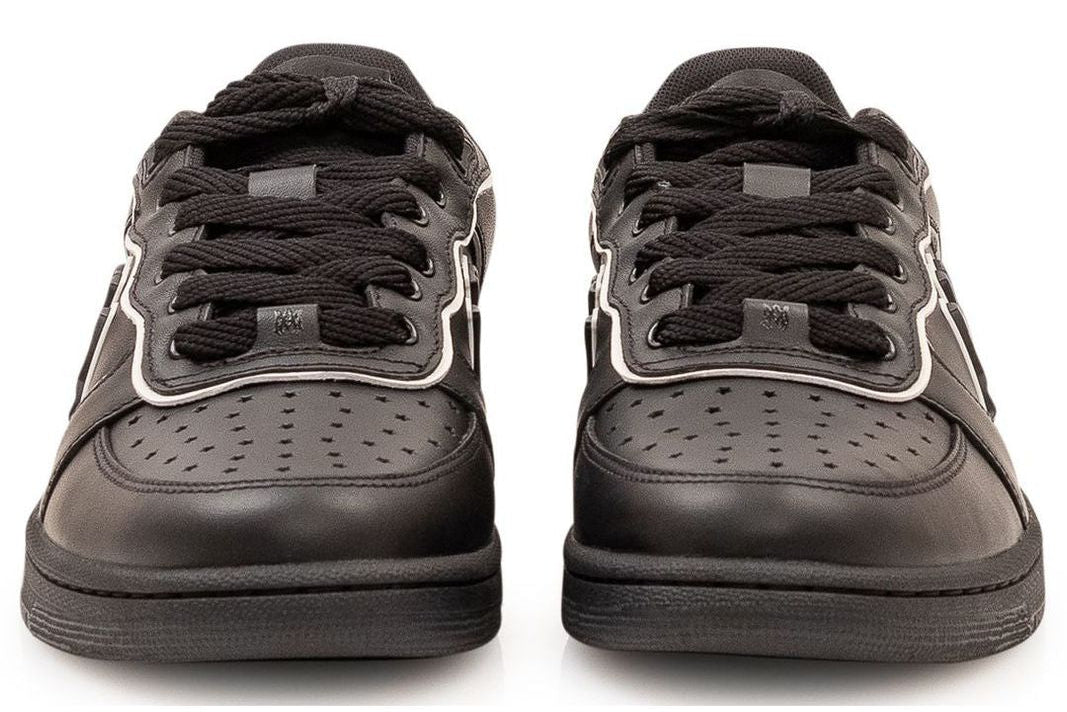 Amiri Low Logo Detailed Perforated Black