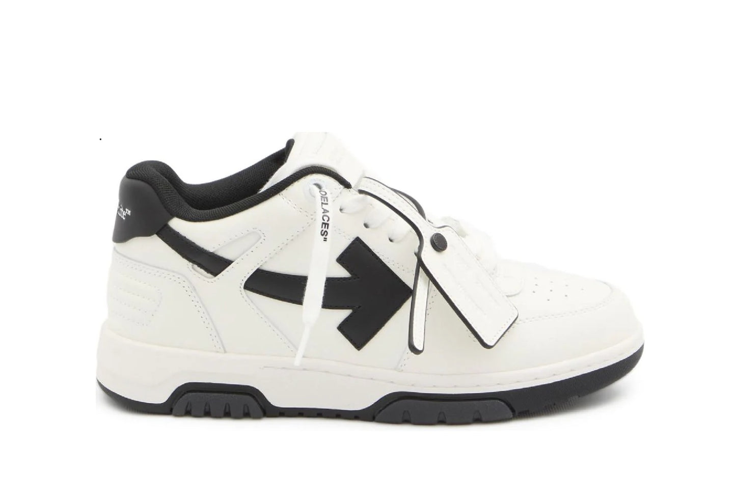 OFF-WHITE Out Of Office OOO Low Tops - White Black