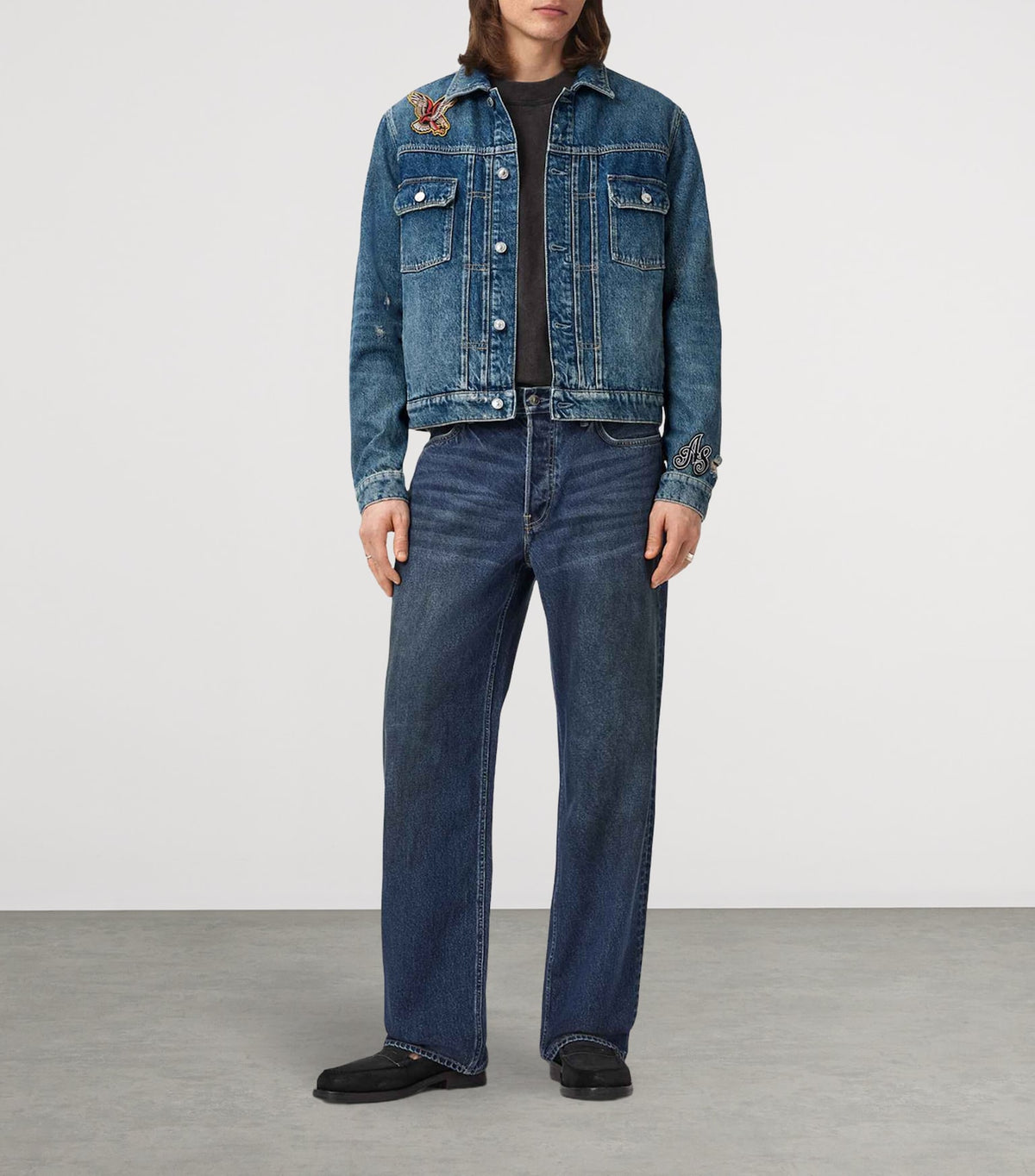 ALLSAINTS Exile Patch Denim Jacket