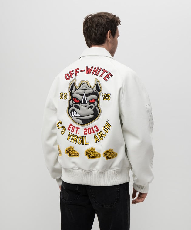 OFF WHITE Jacket University Rhino White