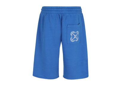 Off-White Bermuda Shorts With Logo Blue