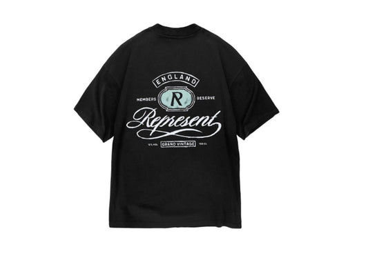 Represent Grand Vintage Hand-Drawn T-Shirt Black