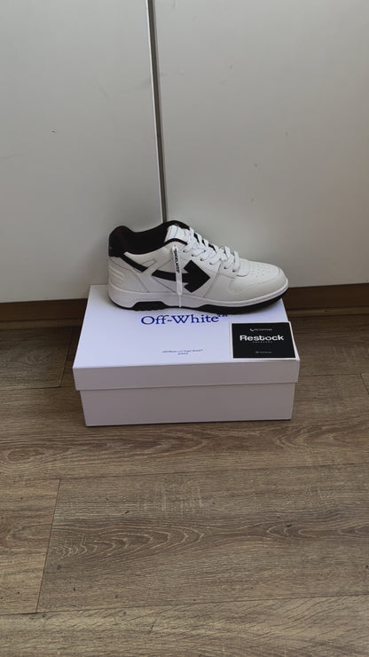 OFF-WHITE Out Of Office OOO Low Tops - White Brown