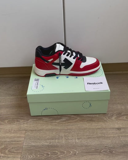 OFF-WHITE Out Of Office OOO Low Tops - Red Black