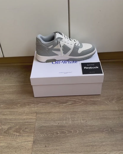 OFF-WHITE Out Of Office OOO Low Tops White Grey