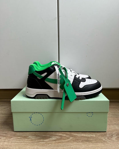 OFF-WHITE Out Of Office "OOO" Low Tops - Black Green