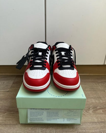 OFF-WHITE Out Of Office OOO Low Tops - Red Black