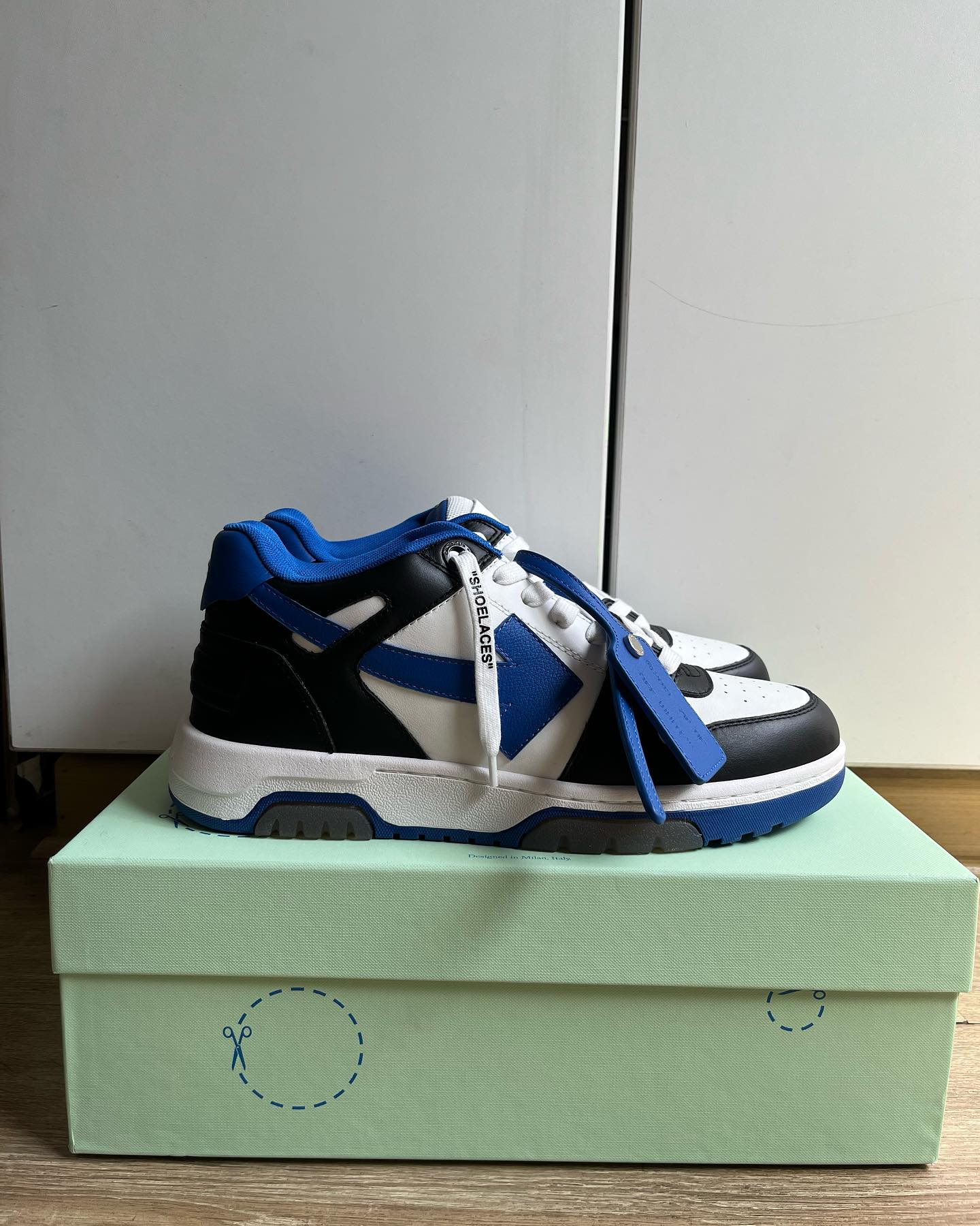 Off-White Out Of Office Calf Leather - Black Blue