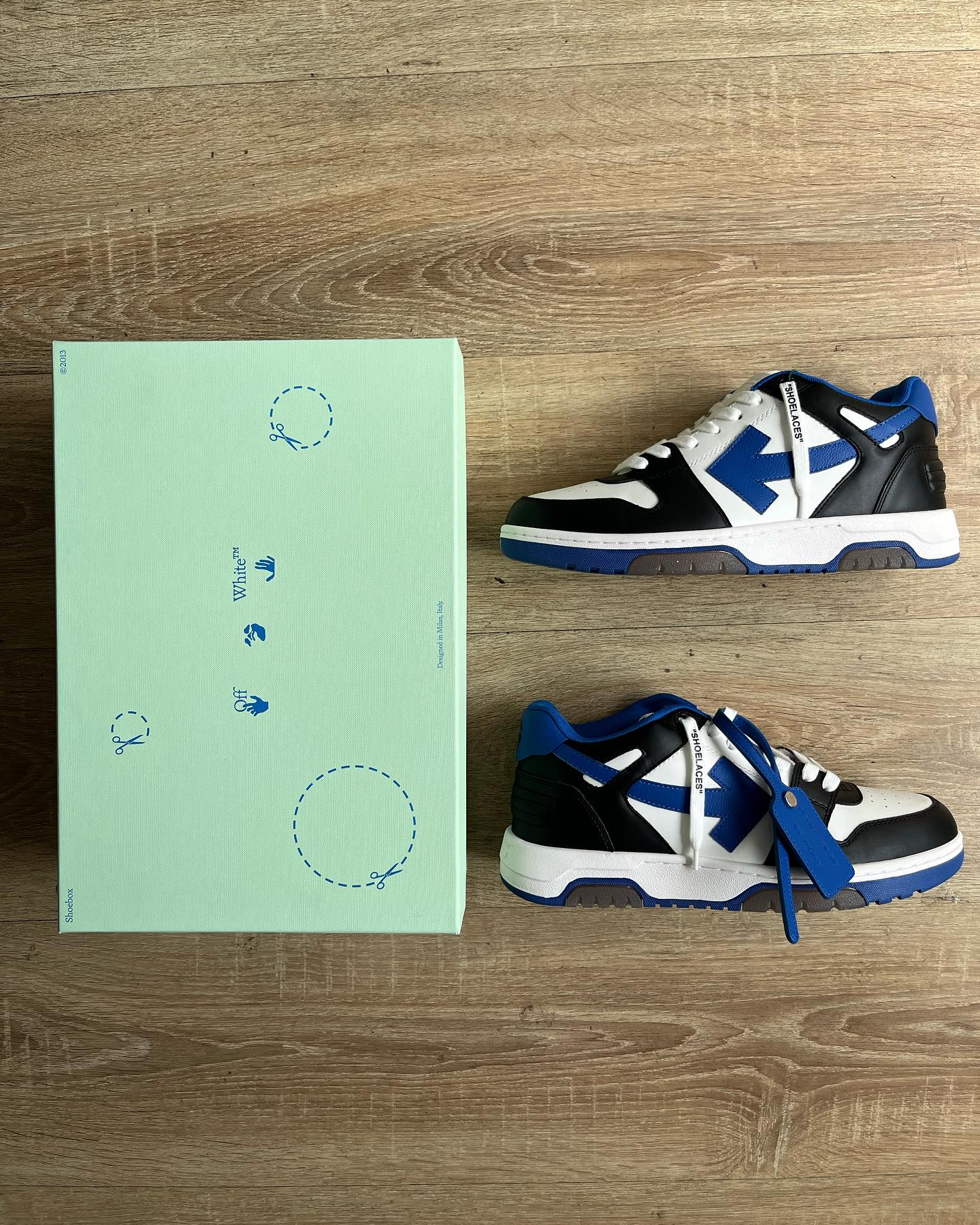 Off-White Out Of Office Calf Leather - Black Blue