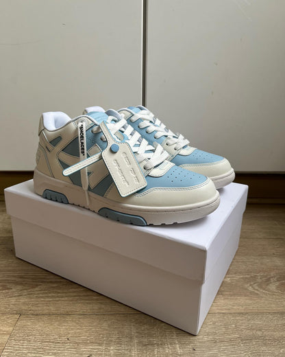 OFF-WHITE Out Of Office OOO Low Tops - Light Blue/White