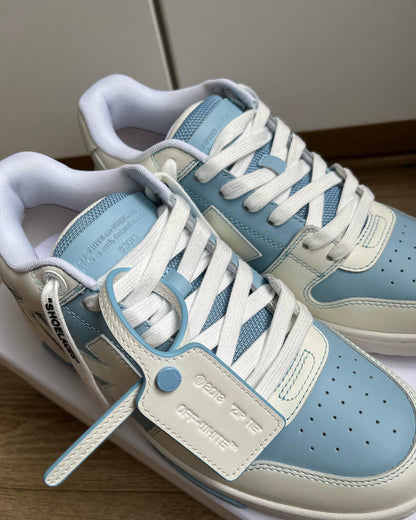 OFF-WHITE Out Of Office OOO Low Tops - Light Blue/White